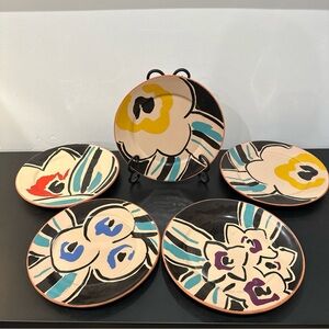 Porta Ken Cornet Boola-Boola 8” Salad Plate Set of 5 Molde Portugal